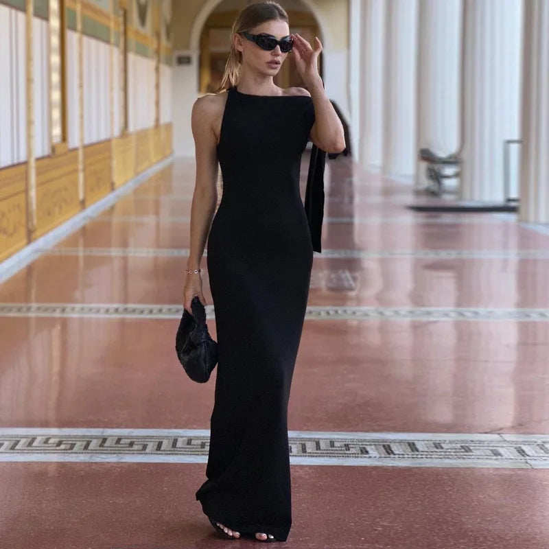 Núria | Vestido Maxi Bodycon Decote O Chic