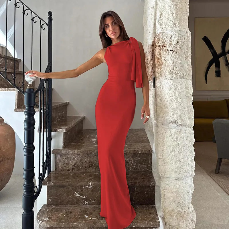 Núria | Vestido Maxi Bodycon Decote O Chic
