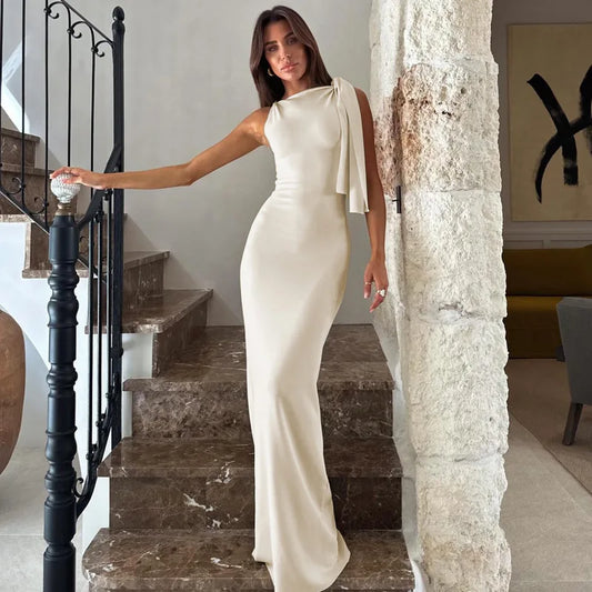 Vestido Maxi Bodycon Decote O Chic