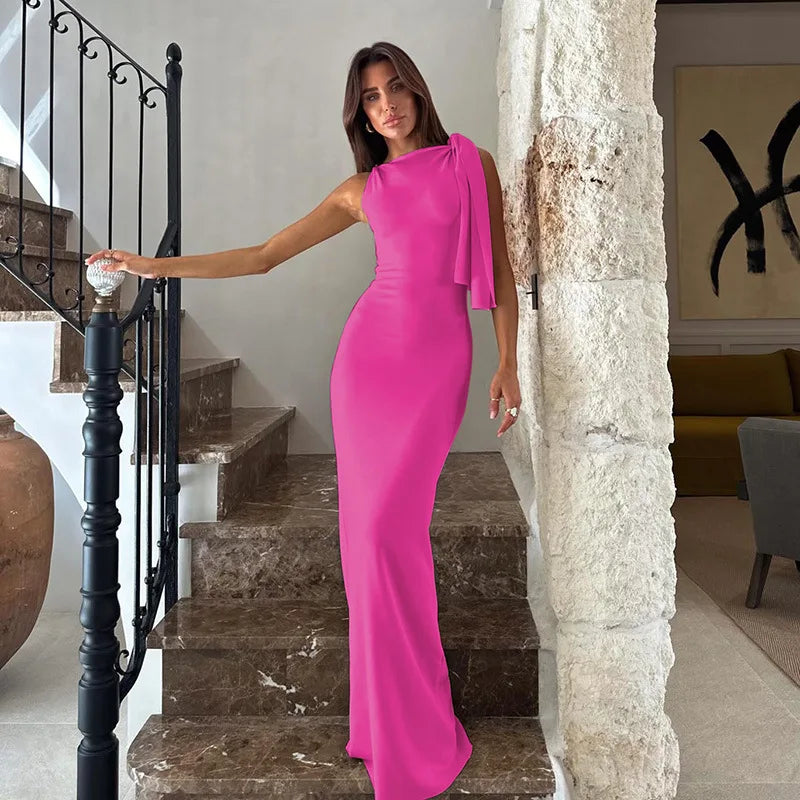 Núria | Vestido Maxi Bodycon Decote O Chic