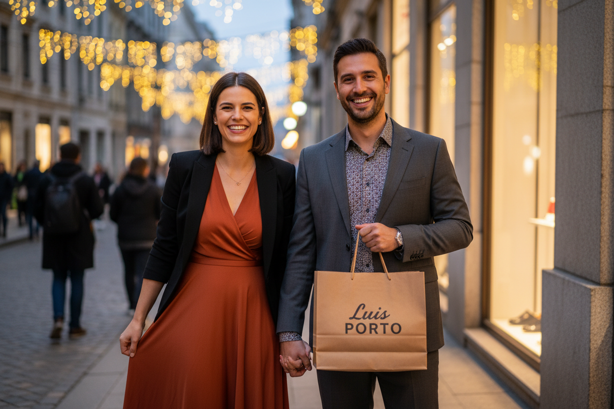 Casal com saco Luis Porto